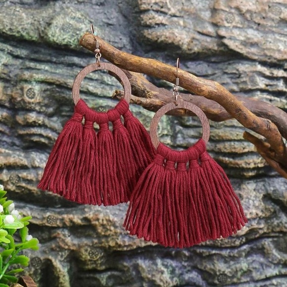 2/$10 NEW! Bohemian Tassel Drop Earrings Cute Boho Beach - Picture 6 of 6